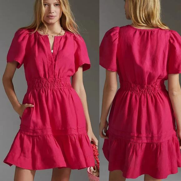 Anthropologie Somerset Mini Dress Pink XXSP - Picture 1 of 10